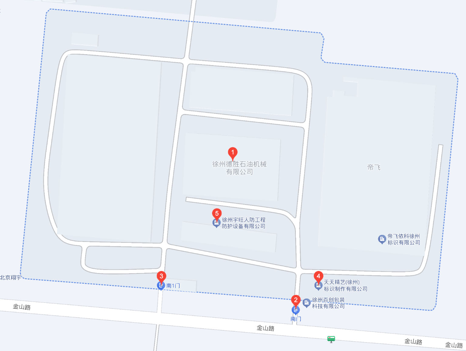 徐州德胜石油机械有限公司地理位置 - 空港经济开发区金山路8号